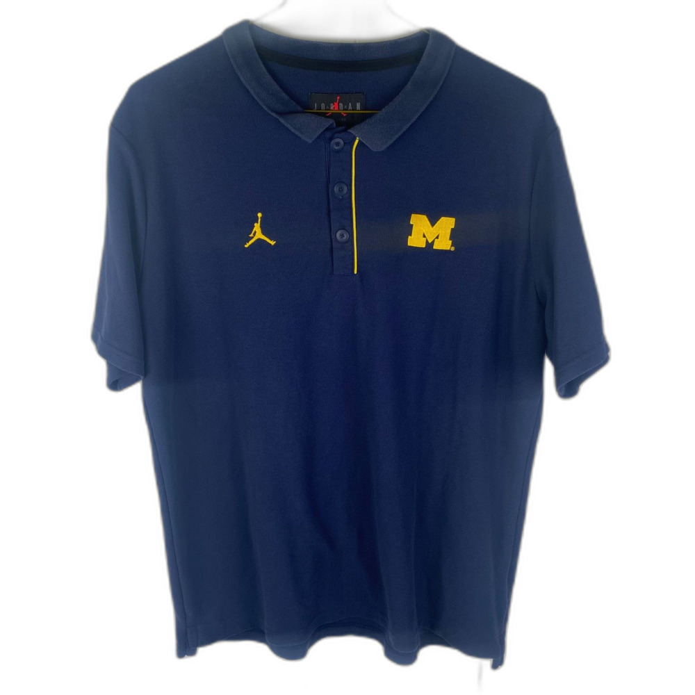 Jordan Brand University of Michigan Collared Shirt Men's Large Navy Blue